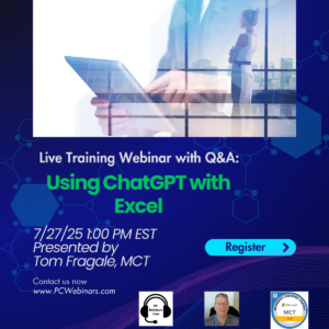 Using ChatGPT with Excel - 7/25/25
