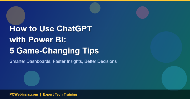 How to Use ChatGPT with Power BI - 5 Game-Changing Tips
