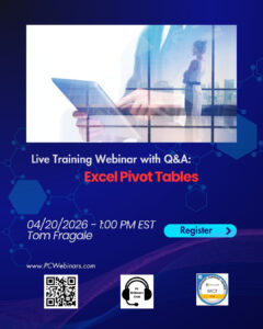 Excel Pivot Tables – 4/20/2026