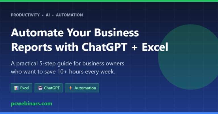 How to Use ChatGPT with Excel to Automate Your Business Reports in 2026