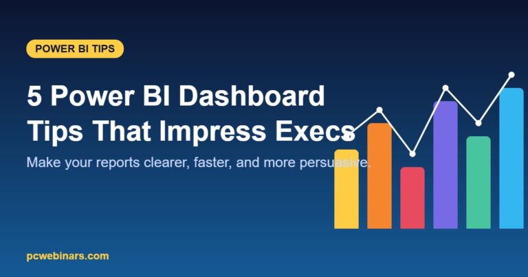5 Power BI Dashboard Design Tips That Impress Executives
