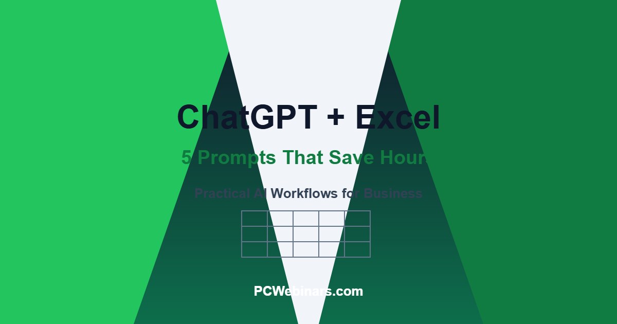 ChatGPT plus Microsoft Excel: 5 prompts that save hours