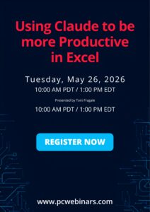 Using Claude to be more Productive in Excel – 5/26/2026