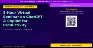 3-Hour Virtual Seminar on ChatGPT & Copilot for Productivity – 8/10/2026