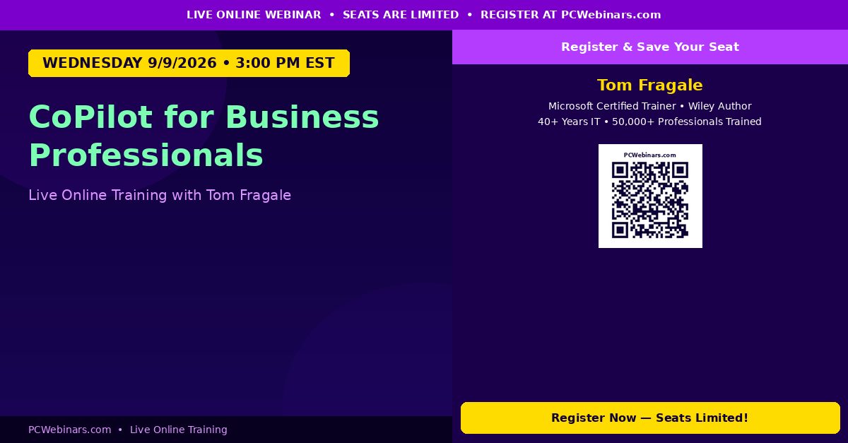 CoPilot for Business Professionals - PCWebinars.com
