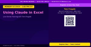 Using Claude in Excel – 8/3/2026