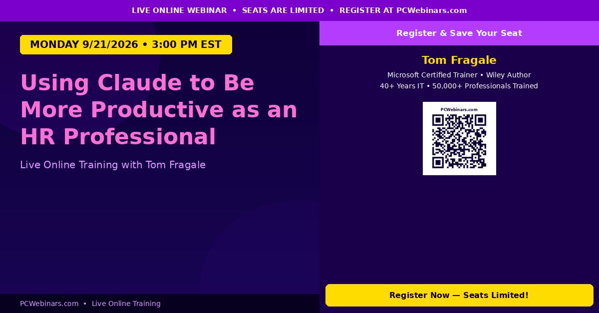 Using Claude to Be More Productive as an HR Professional - PCWebinars.com