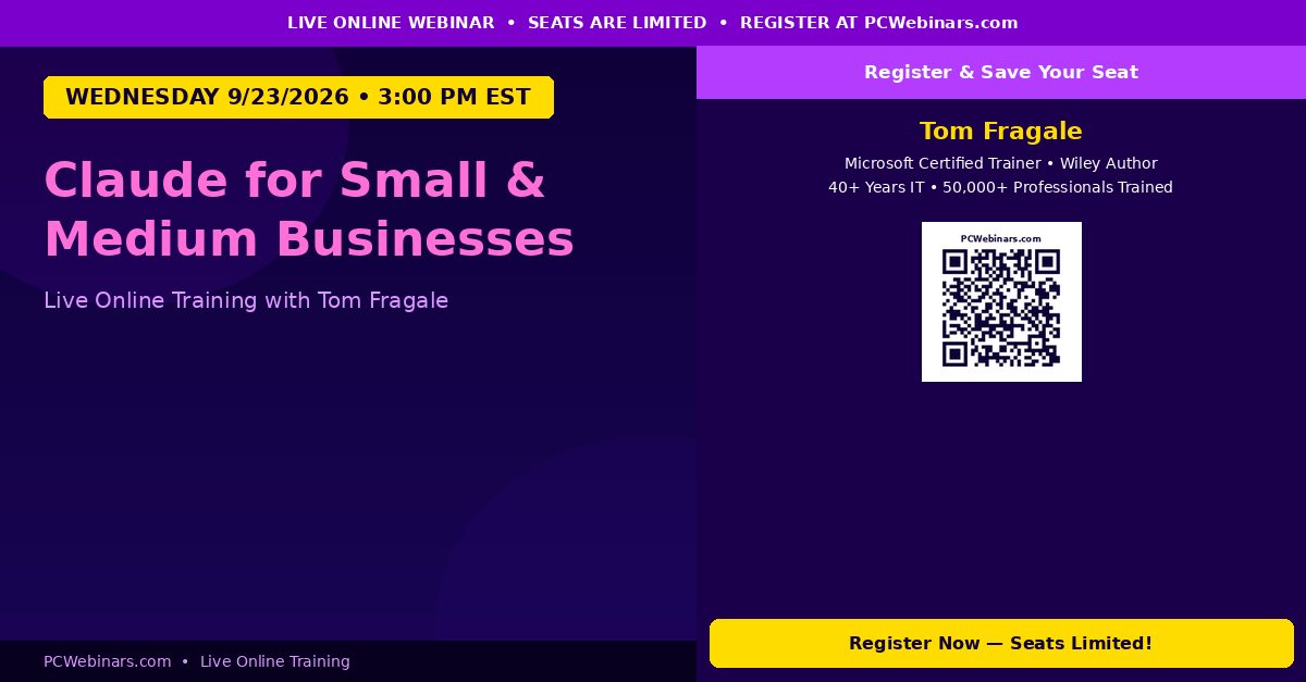 Claude for Small & Medium Businesses - PCWebinars.com