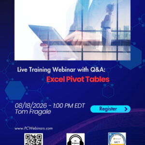 Excel Pivot Tables webinar