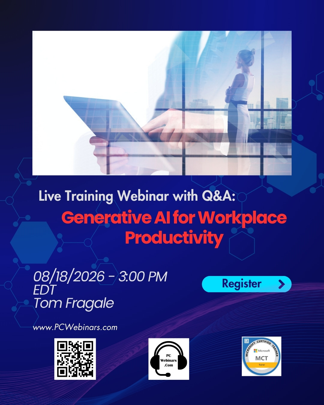 Generative AI for Workplace Productivity webinar