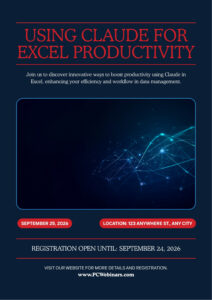 Using Claude to be more Productive in Excel – 9/25/2026