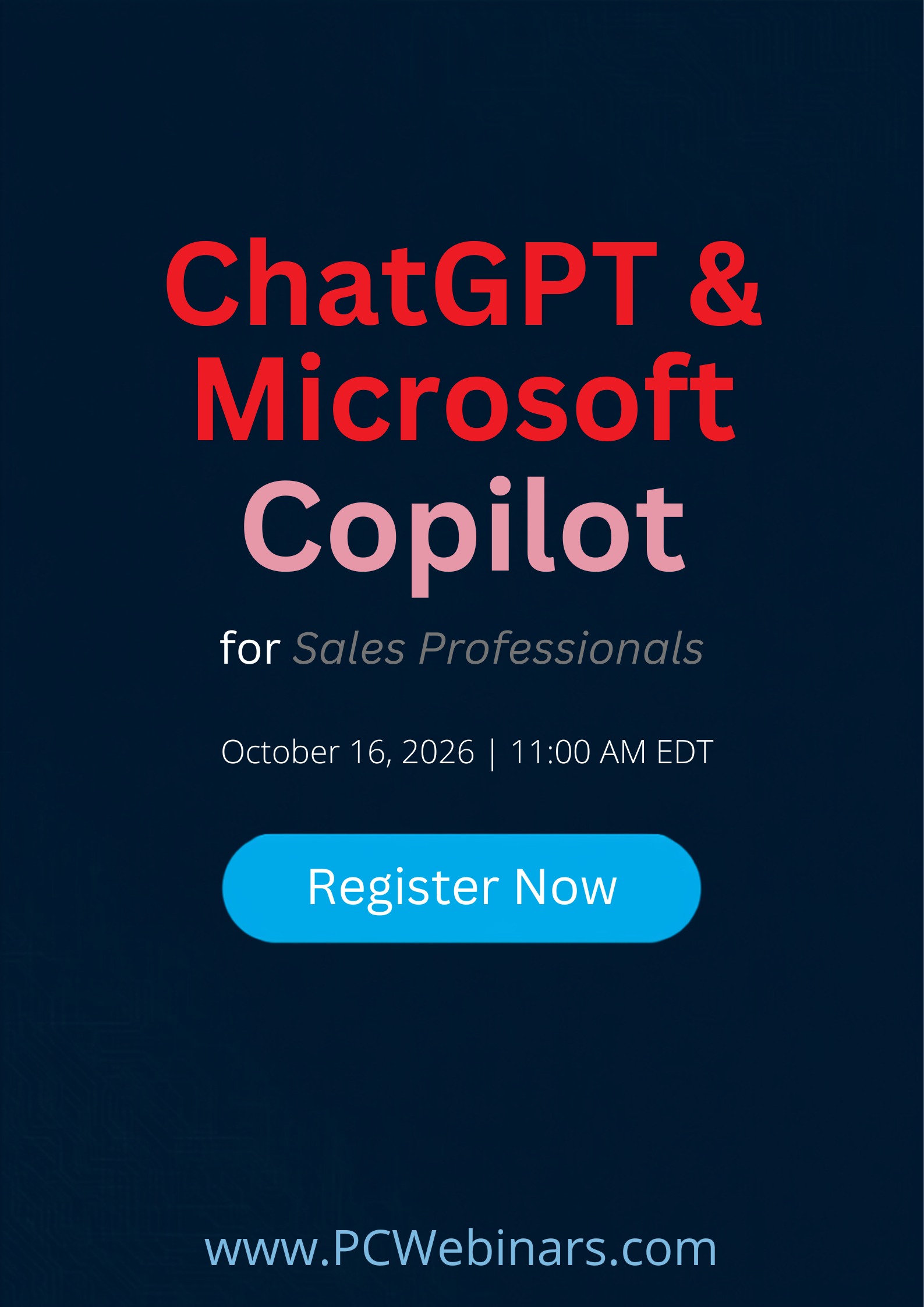 ChatGPT & Microsoft Copilot for Sales Professionals webinar with Tom Fragale