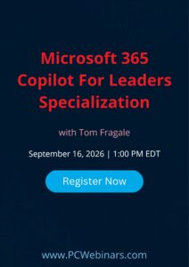 Microsoft 365 Copilot For Leaders Specialization – 9/16/2026