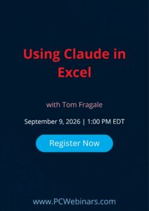 Using Claude in Excel – 9/9/2026