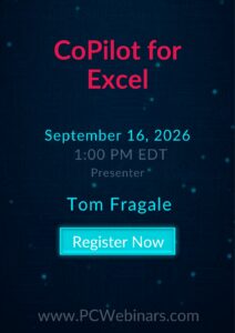 CoPilot for Excel – 9/16/2026