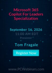 Microsoft 365 Copilot For Leaders Specialization – 9/16/2026