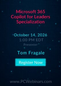 Microsoft 365 Copilot for Leaders Specialization – 10/14/2026
