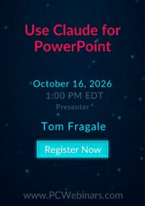 Use Claude for PowerPoint – 10/16/2026
