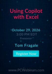 Using Copilot with Excel – 10/29/2026